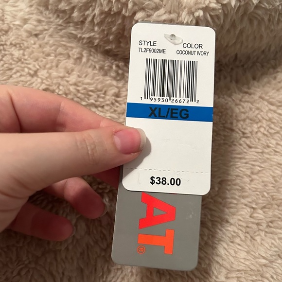 NWT 32 Degrees Heat XL Cream Coconut Ivory Teddy Bear Mock Neck Pullover Sweater - Picture 4 of 10